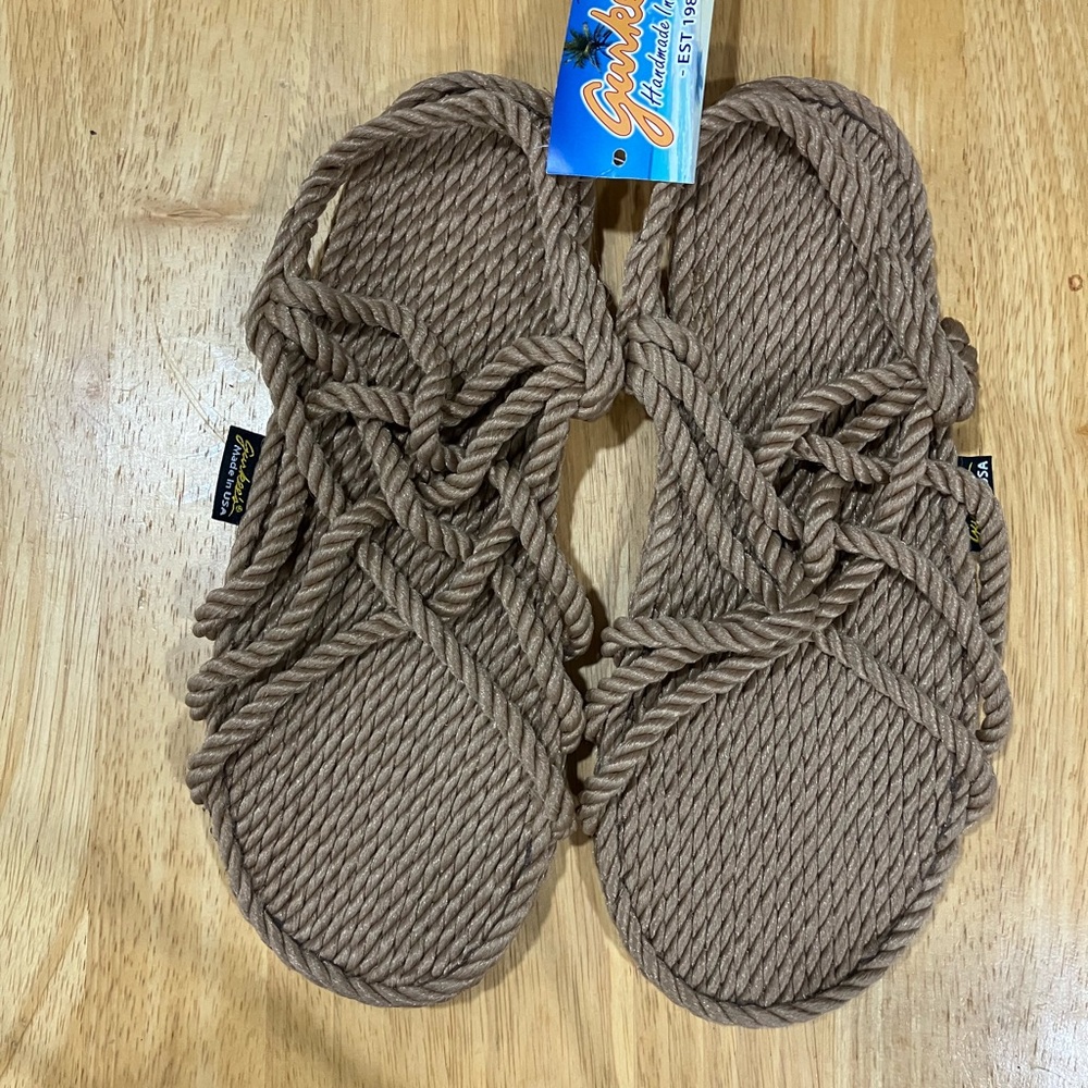 Gurkee's Brown Rope Unisex Sandals